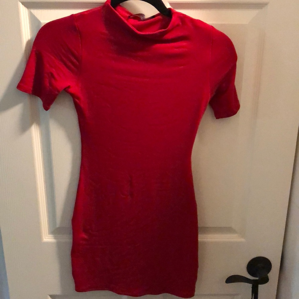 Red t shirt mini dress